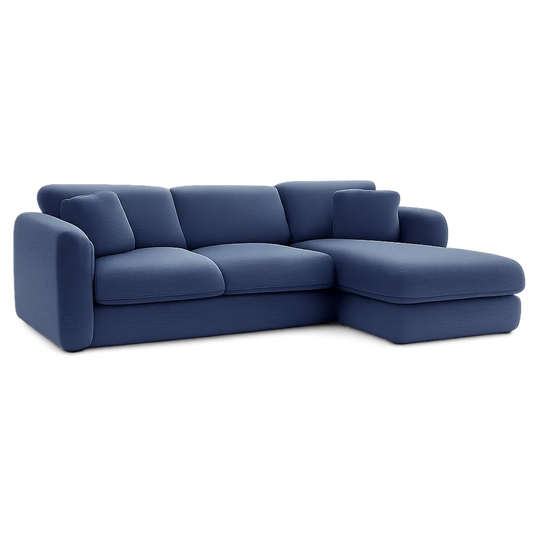 L Form Sofa mit Chaiselongue 3 Sitzer Wohnzimmersofa Polyestergewebe Schaumstoff Holzrahmen Kunststofffüße Dunkelblau 280x160x85 cm